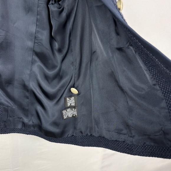 Ellen Tracy Women  Linen Tweed Textured Button Blazer Jacket Sz14 Classic Preppy - Picture 5 of 16